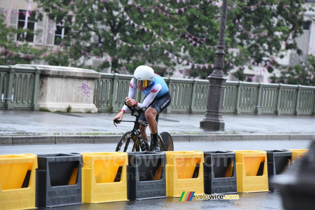 Derek Gee (Canada), op de terugweg