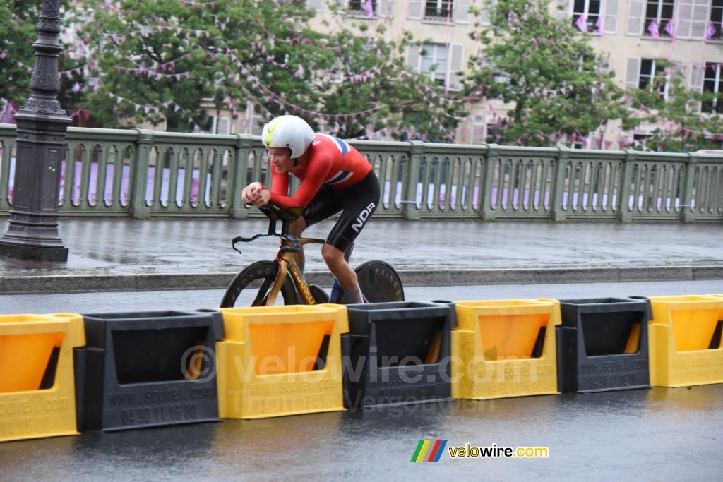 Tobias Foss (Norway), on his way back