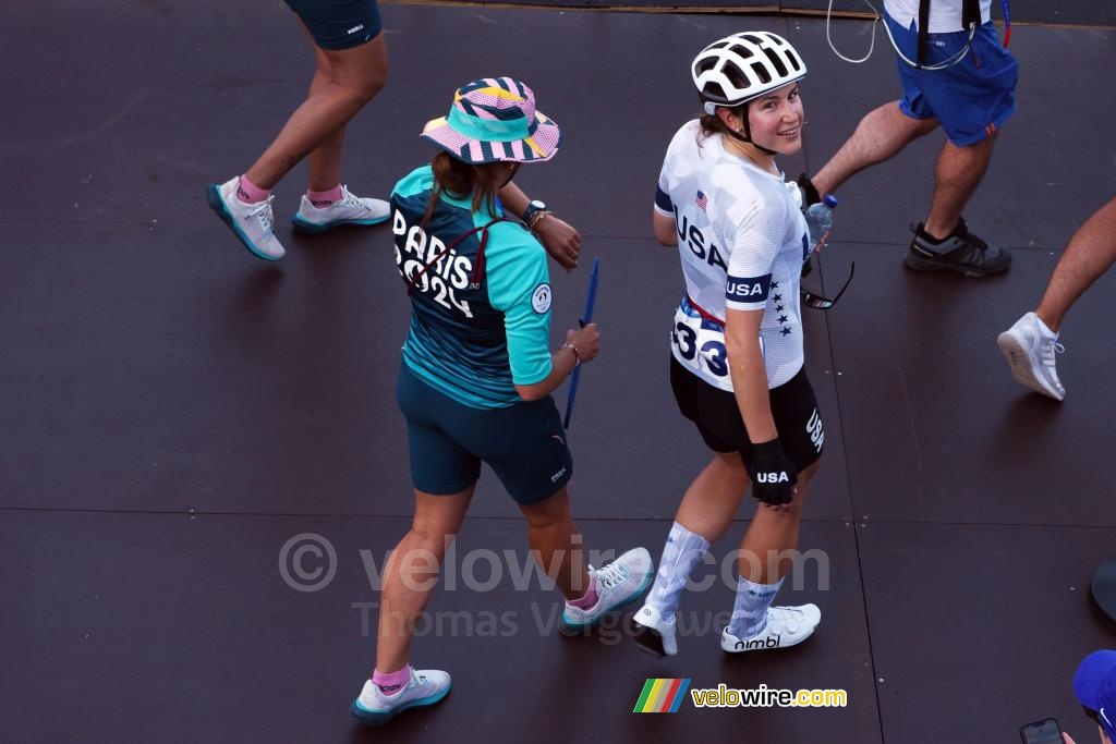 Kristen Faulkner (Etats-Unis), après sa victoire