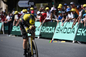 Sepp Kuss (Team Visma | Lease a Bike) during the Caen > Caen time trial (215x)