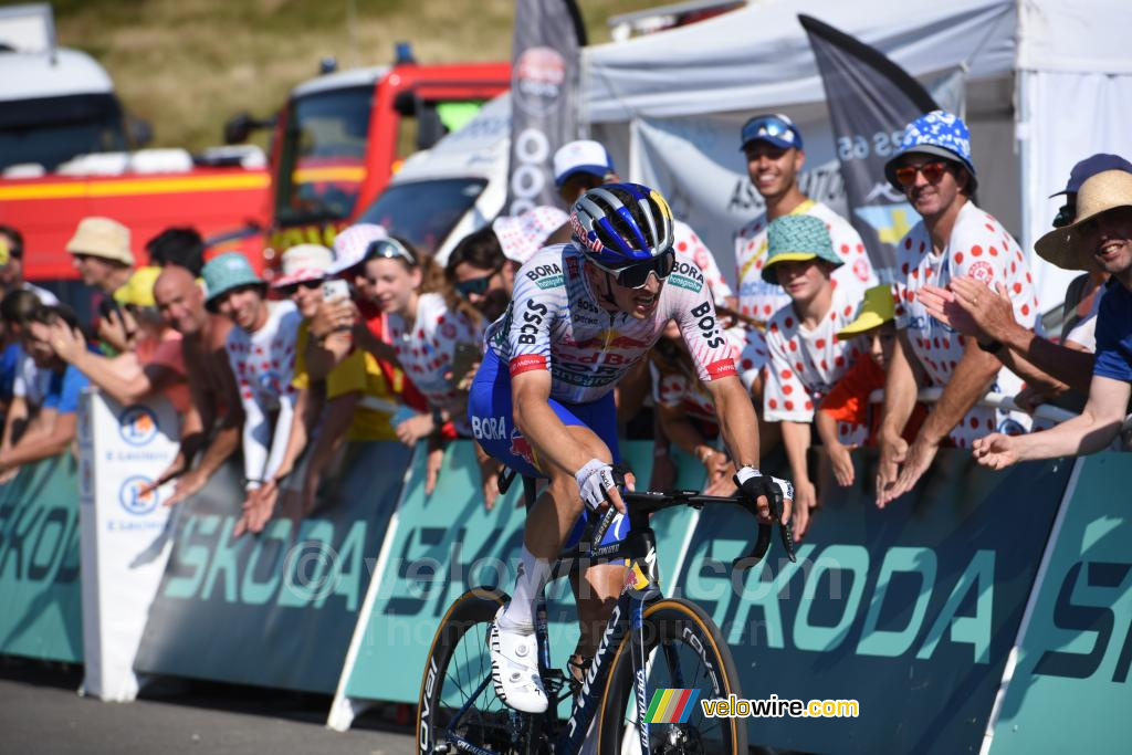 De 3e plek op Hautacam is voor Florian Lipowitz (Red Bull-BORA-hansgrohe)