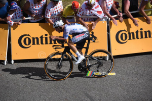 Remco Evenepoel (Soudal Quick-Step) arrives in Peyragudes (537x)