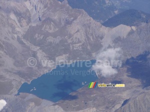 Lake seen from the plane back to Paris (210x)