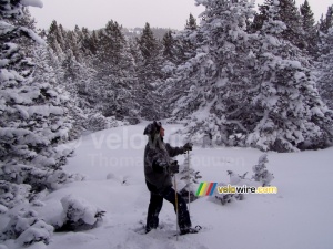 Sébastien surveille l'environnement hivernal (383x)