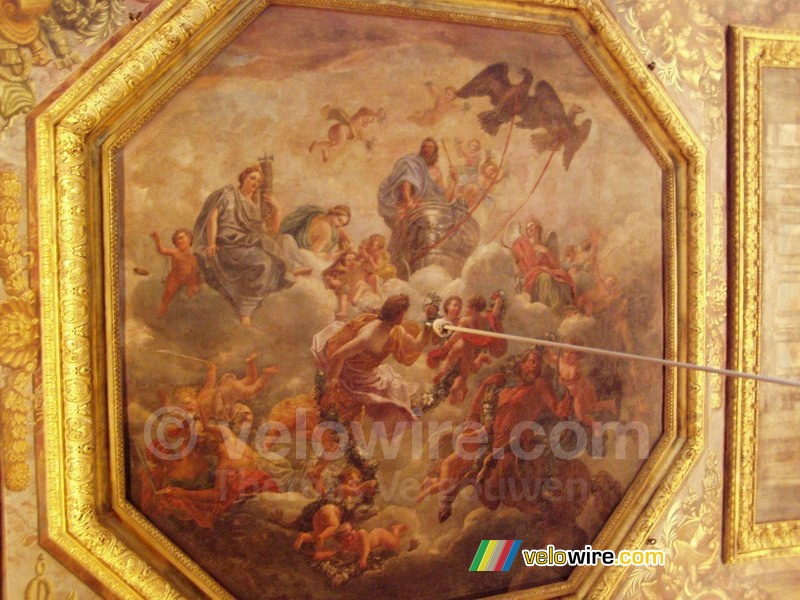 A Ceiling Painting In The Castle Of Versailles Photographs