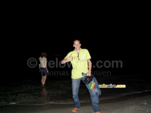 Thomas on the beach at night (353x)
