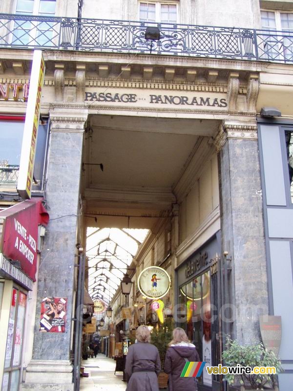 The entrance of the Passage des Panoramas