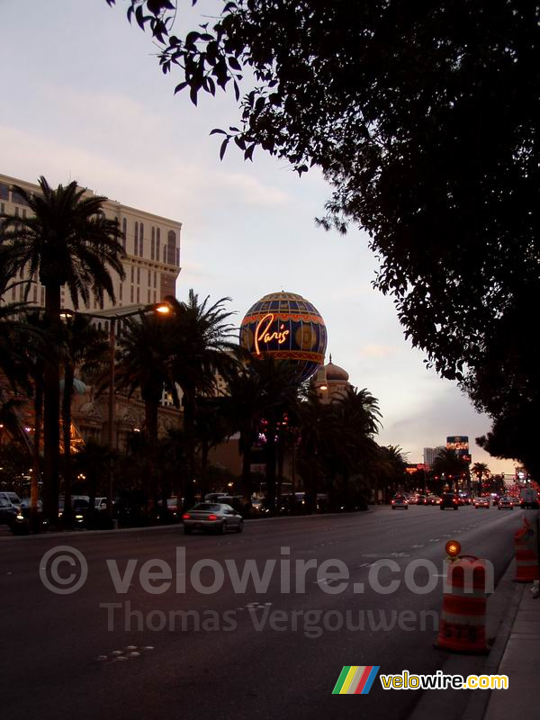 Uitzicht over The Strip bij Paris