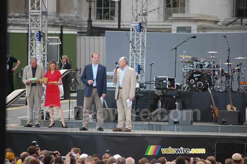 Christian Prudhomme (Tourdirecteur) en Ken Livingstone (burgemeester van Londen)
