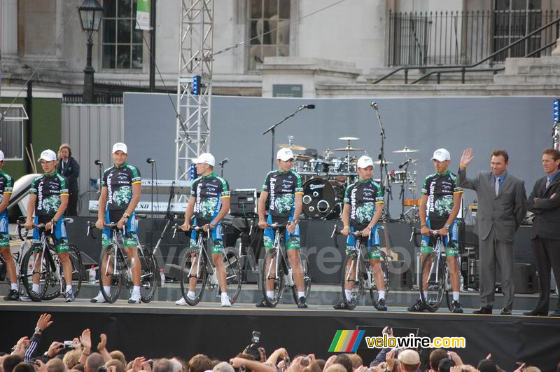 Een deel van het Discovery Channel wielerteam