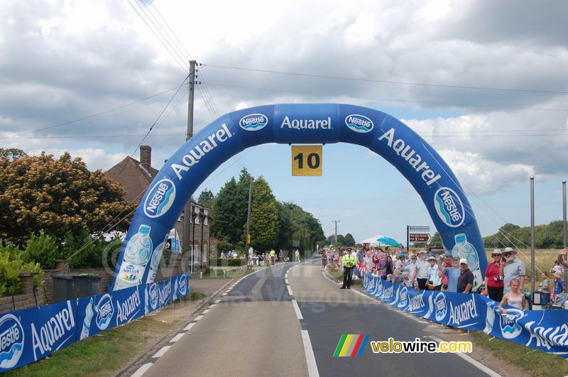 10 kilometer van de aankomst in Canterbury