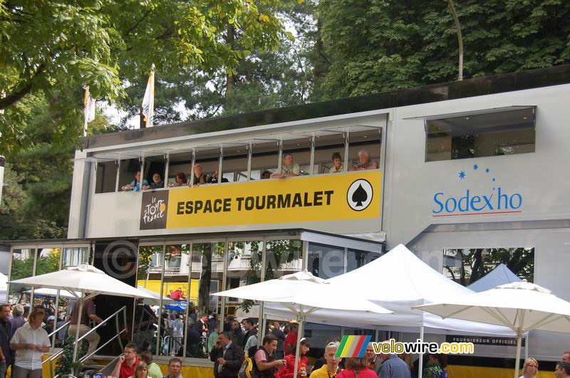 Het Espace Tourmalet bij de aankomst in Gent