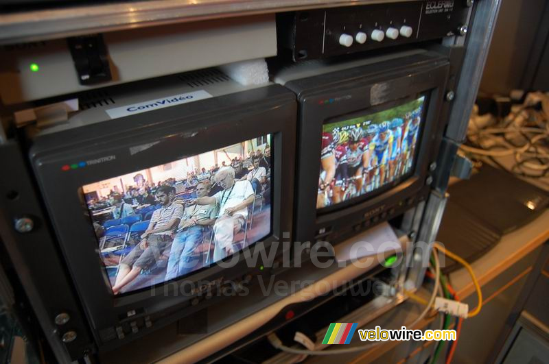 De videoverbindingen voor het video-interview