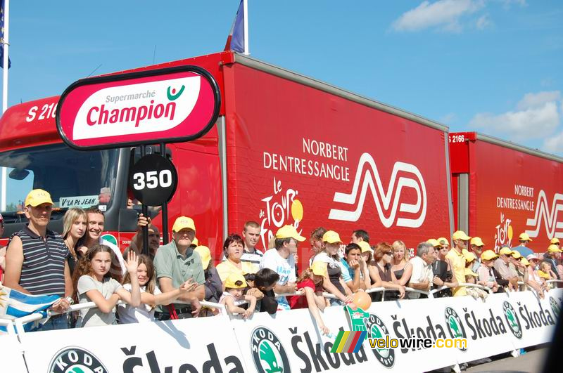 Een Norbert Dentressangle vrachtwagen