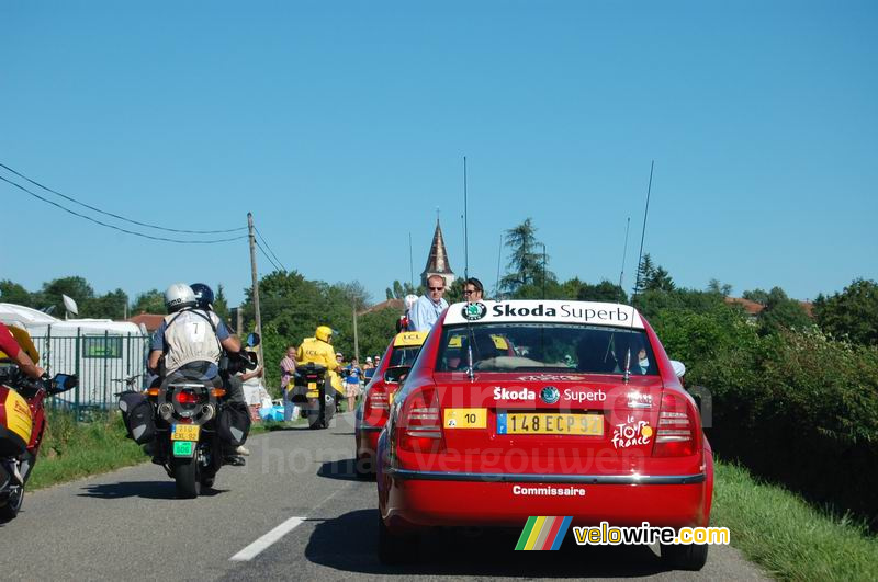 Christian Prudhomme in de officiële Tour de France auto