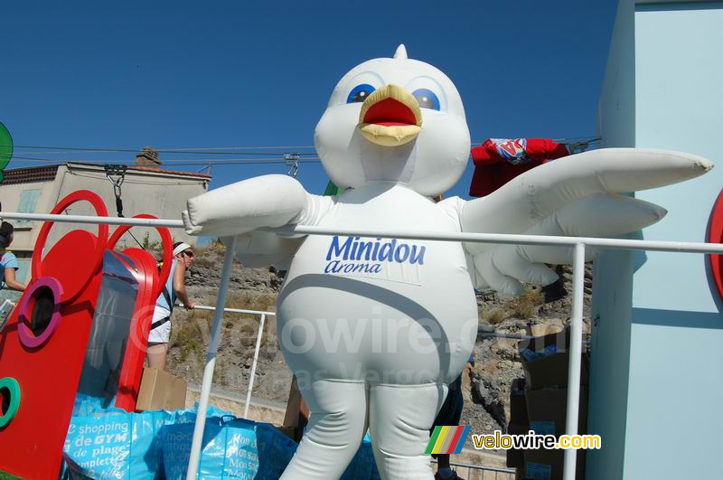 Minidou op de X-Tra Minidou reclamecaravaan