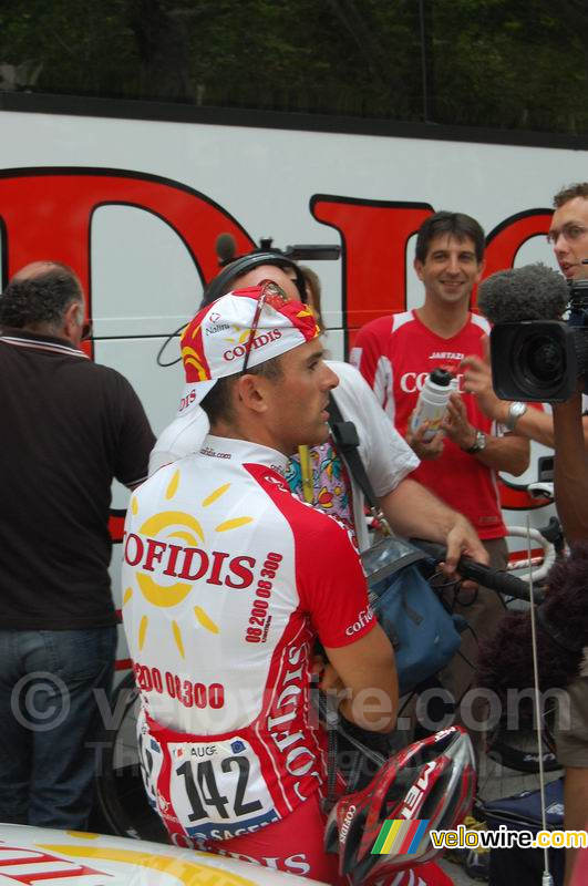 Stéphane Augé (Cofidis) voor vertrek vanuit Montpellier