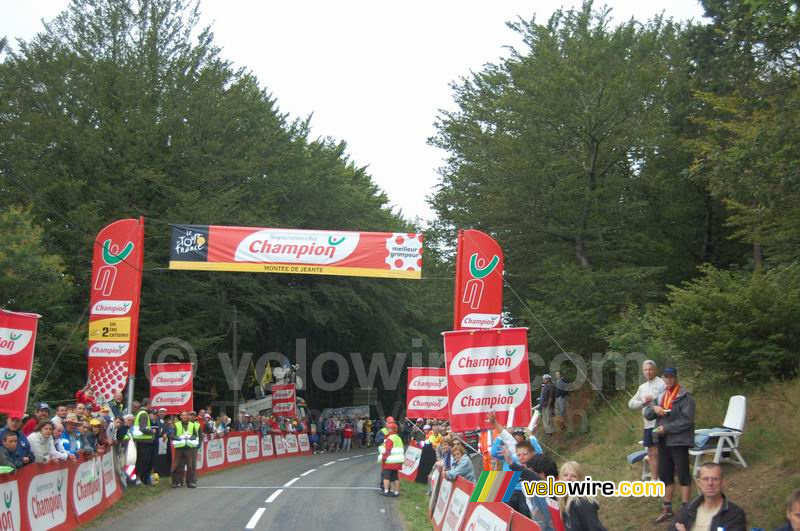 De top van de Montée de la Jeante