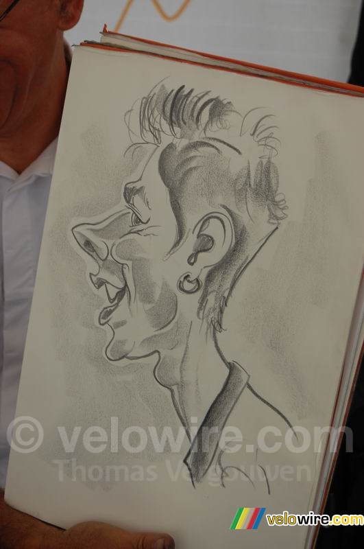 De karikatuur van Paolo Bossoni (Lampre-Fondital)