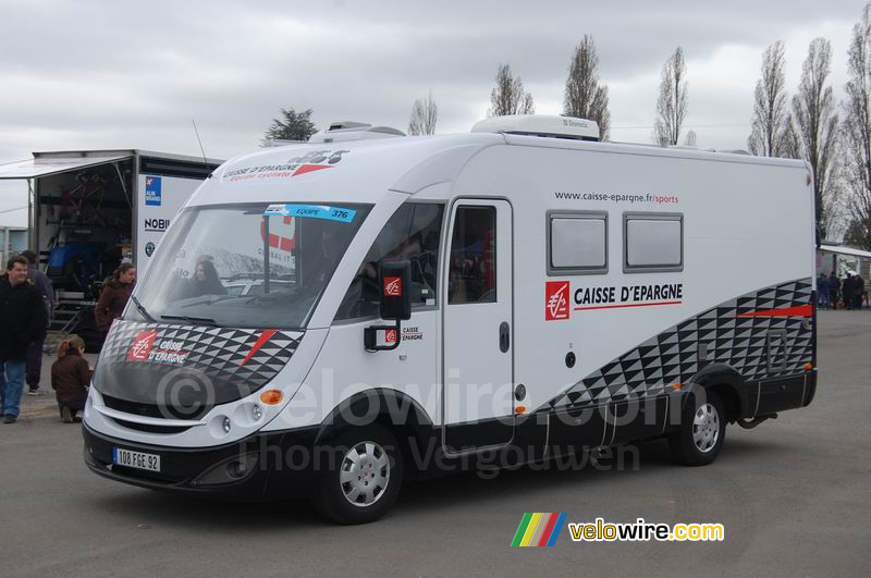 De camper van Caisse d'Epargne
