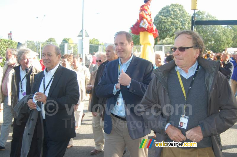 Christian Prudhomme en Patrice Clerc na het openen van het eerste Village Départ in Brest