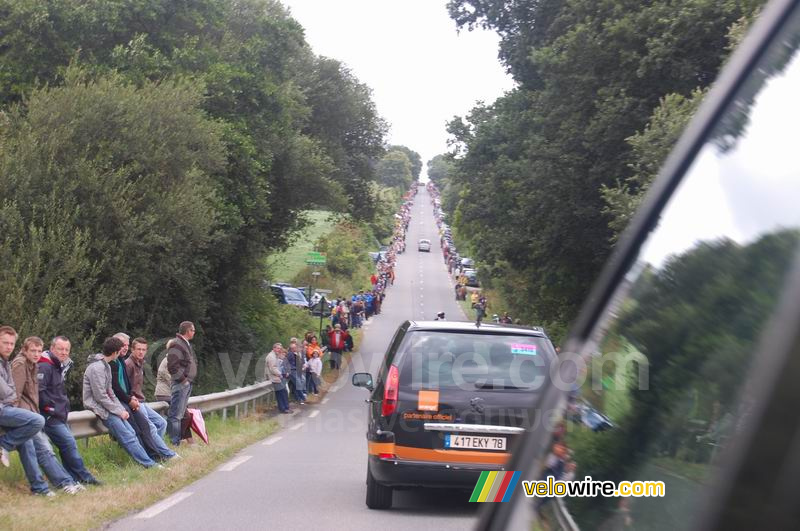 De Orange auto's bij Mur de Bretagne