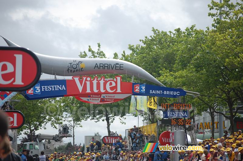 De aankomst in Saint-Brieuc