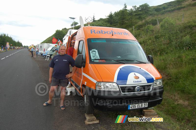 Yves Couvreur, fan van de Rabobank en trouwe volger van onder andere de Tour