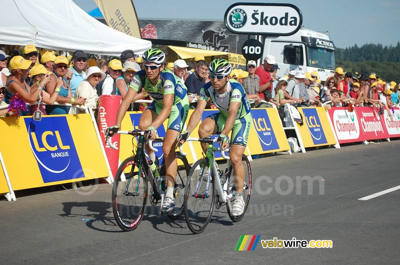 Filippo Pozzato & Murilo Fischer (Liquigas) @ Super-Besse