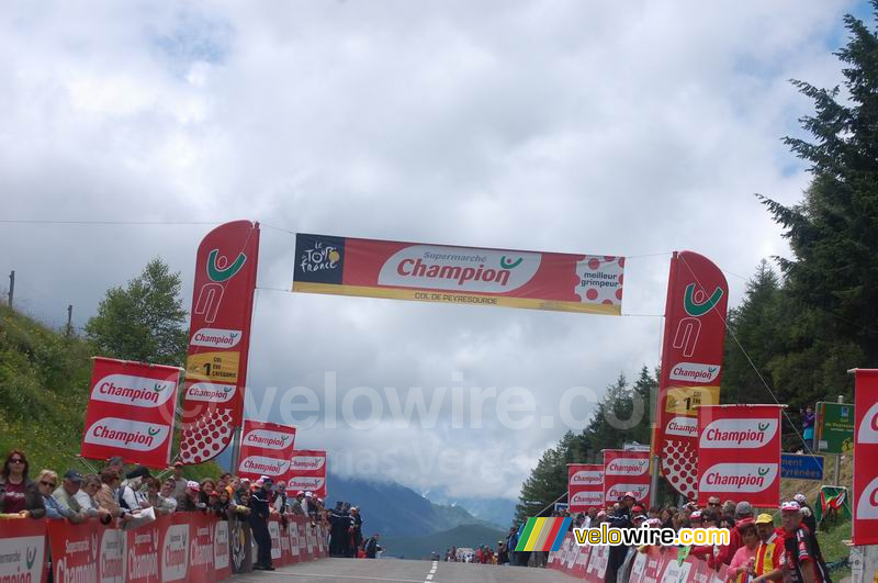 De top van de Col de Peyresourde