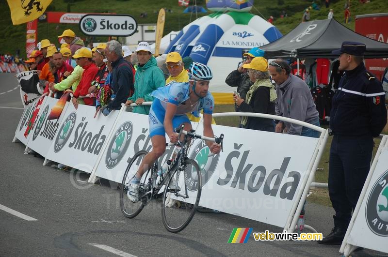 Stefan Schumacher (Gerolsteiner) à l'arrivée à Hautacam