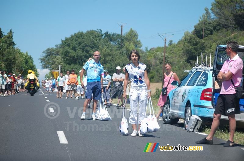 Ravitailleringszone: Française des Jeux & Gerolsteiner