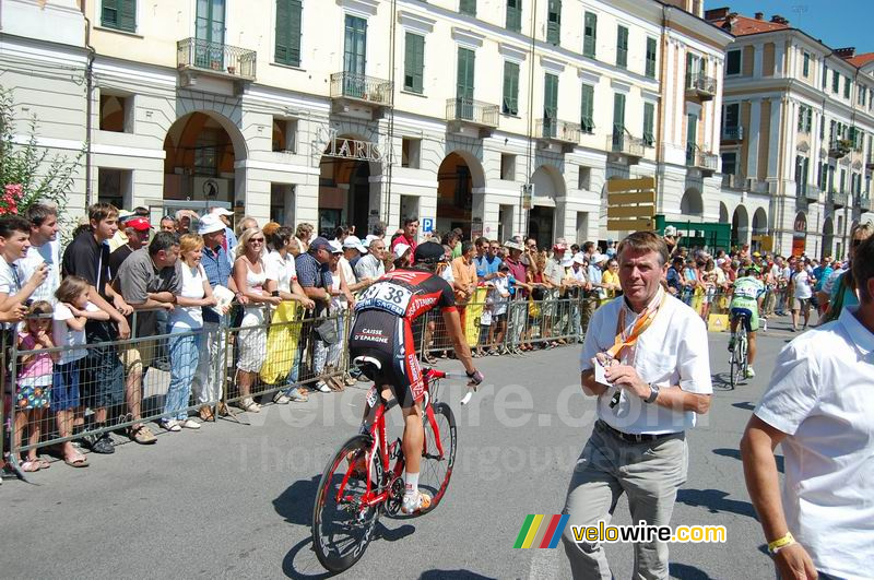 Nicolas Portal (Caisse d'Epargne) & Hennie Kuiper in Cuneo
