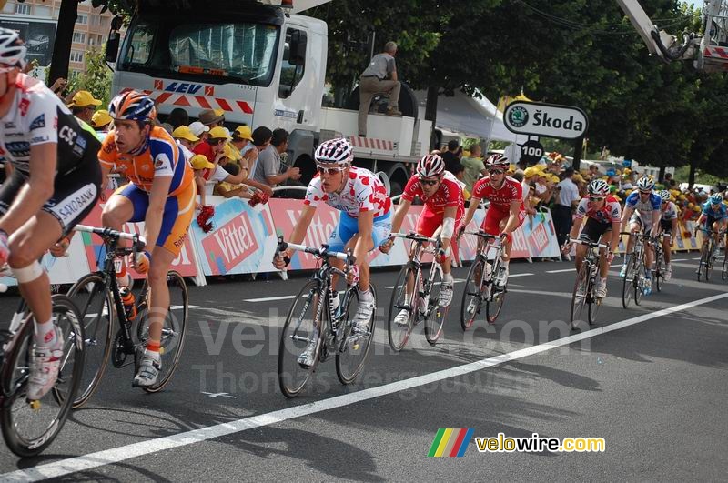 Bram Tankink (Rabobank), Bernard Kohl (Gerolsteiner), Maxime Monfort & Amal Moinard (Cofidis) in Saint Etienne