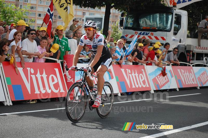 Fabian Cancellara (CSC Saxo Bank) in Saint Etienne