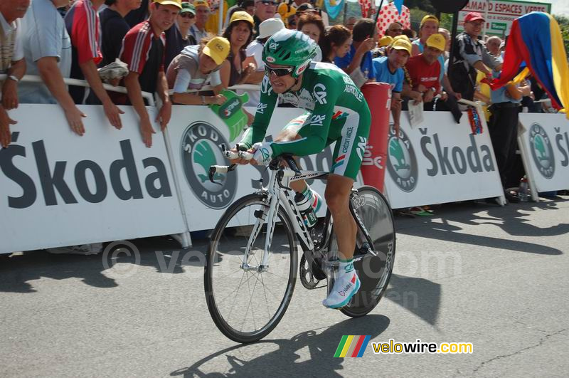 Alexandre Botcharov (Crédit Agricole) bij aankomst in Saint-Amand-Montrond
