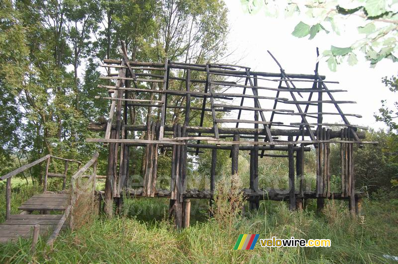 Een afgebrande blokhut