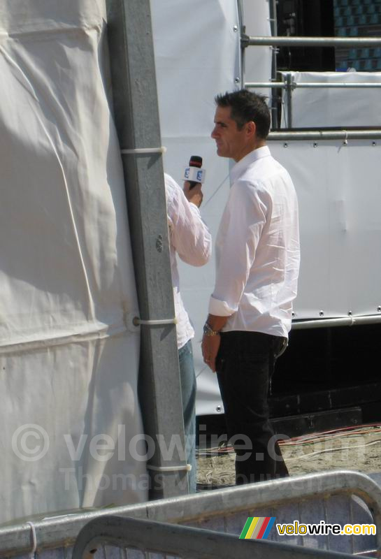 Laurent Jalabert voor France Télévisions op de Wereldkampioenschappen