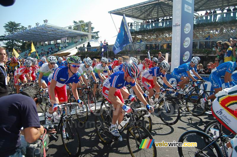 De Franse ploeg bij de start
