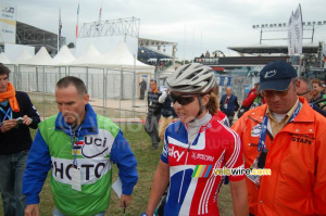 World Champion Nicole Cooke (England), just after the race (781x)