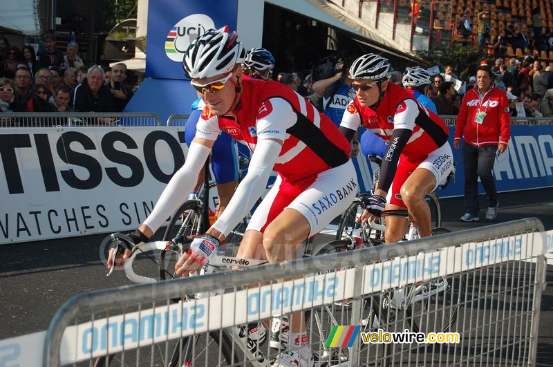 Lars Ytting Bak (CSC Saxo Bank/NOR) & Jakob Fuglsang (NOR)
