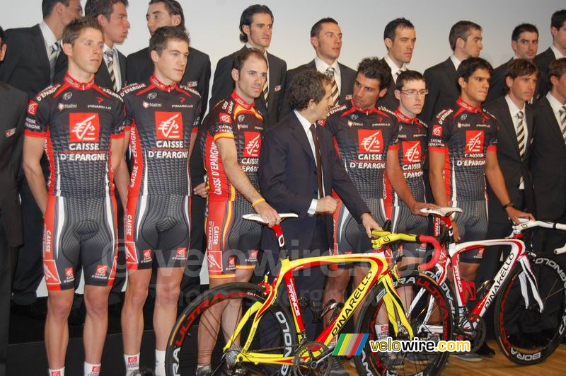 Rui Alberto Faria Da Costa, Arnold Jeannesson, Alejandro Valverde, Alain Prost, Oscar Pereiro, Angel Madrazo & Andrey Amador (2)