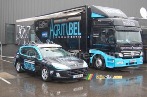 La voiture et le camion de l'équipe Agritubel (nouvelles couleurs) (1061x)