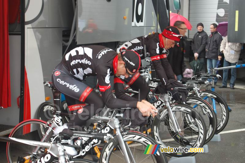 Twee renners van Cervélo TestTeam