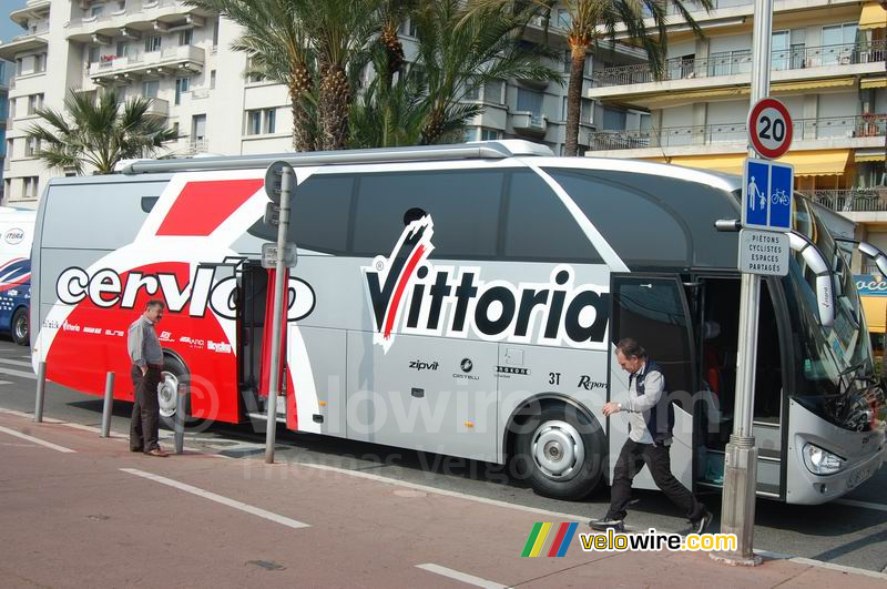 De bus van Cervélo TestTeam