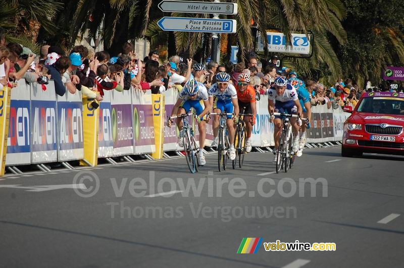 Hubert Dupont & Rinaldo Nocentini (AG2R La Mondiale), Gorka Verdugo (Euskaltel) & Mathieu Landagnous (Franaise des Jeux)