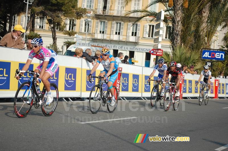 Marco Bandiera (Lampre NGC), Trent Lowe (Garmin), Oscar Pereiro Sio (Caisse d'Epargne), Jérôme Pineau (Quick.Step) & Karsten Kroon (Saxo Bank)