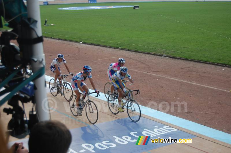 Renaud Dion (AG2R La Mondiale), Tom Veelers (Skil Shimano), Mauro Da Dalto (Lampre NGC) & Mathieu Ladagnous (Française des Jeux)