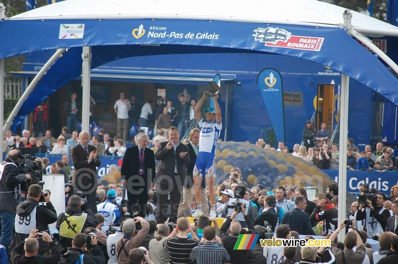 Tom Boonen met zijn kei