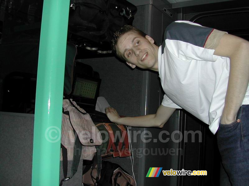 Thomas voor de treinbioscoop